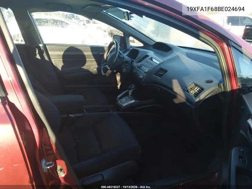 2011 HONDA CIVIC VIN 19XFA1F68BE024694 — фото 5