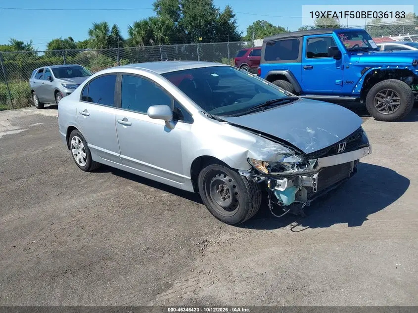 HONDA CIVIC 2011, VIN 19XFA1F50BE036183