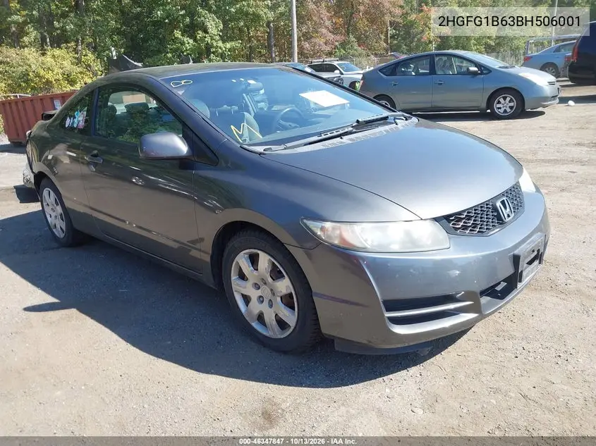 HONDA CIVIC 2011, VIN 2HGFG1B63BH506001