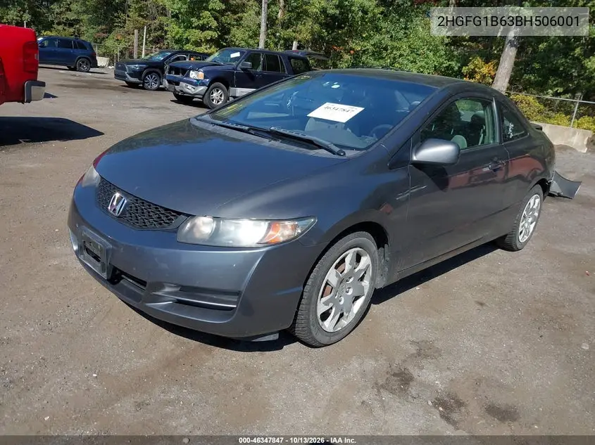 2011 HONDA CIVIC VIN 2HGFG1B63BH506001 — фото 2