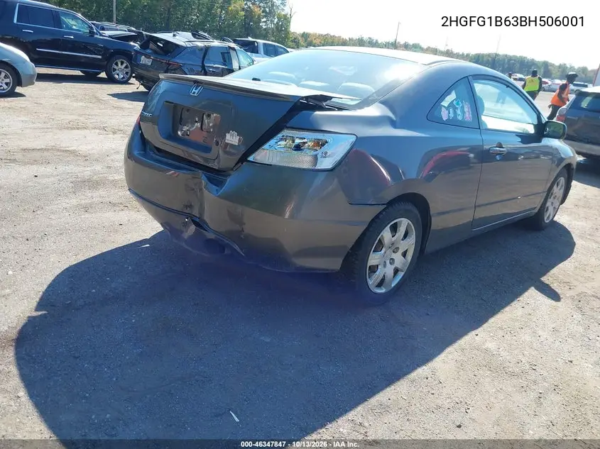2011 HONDA CIVIC VIN 2HGFG1B63BH506001 — фото 4