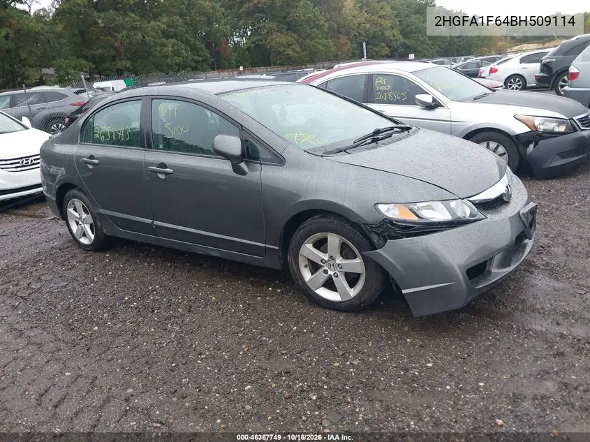 2011 HONDA CIVIC VIN 2HGFA1F64BH509114 — фото 3