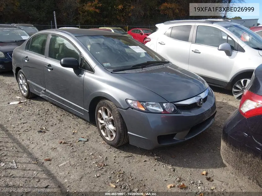 HONDA CIVIC 2011, VIN 19XFA1F3XBE026999