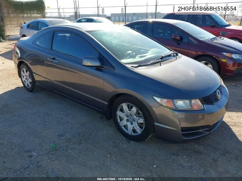HONDA CIVIC 2011, VIN 2HGFG1B66BH516554