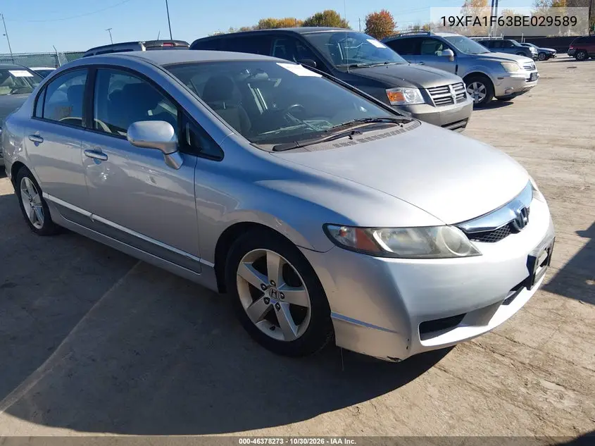 HONDA CIVIC 2011, VIN 19XFA1F63BE029589