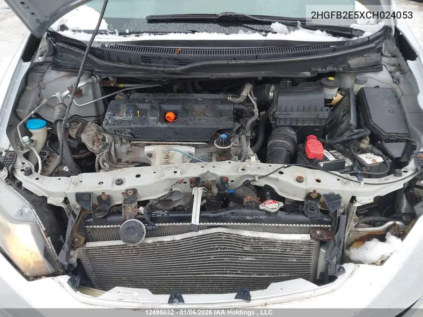 2012 HONDA CIVIC VIN 2HGFB2E5XCH024053 — фото 10