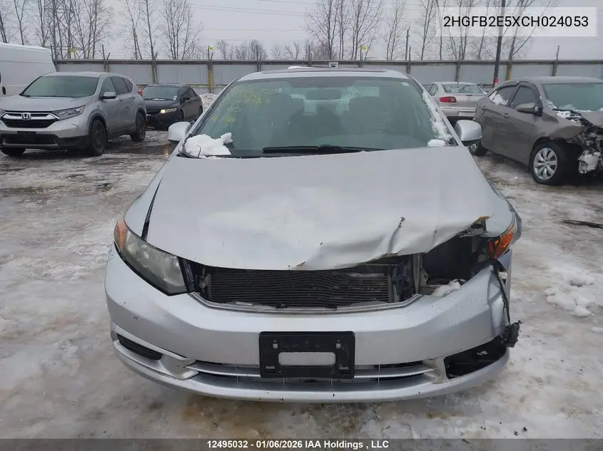 2012 HONDA CIVIC VIN 2HGFB2E5XCH024053 — фото 12