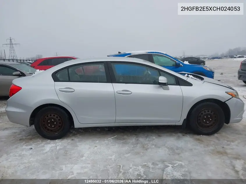 2012 HONDA CIVIC VIN 2HGFB2E5XCH024053 — фото 13