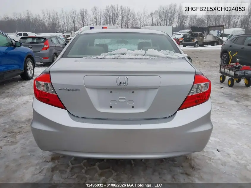 2012 HONDA CIVIC VIN 2HGFB2E5XCH024053 — фото 16