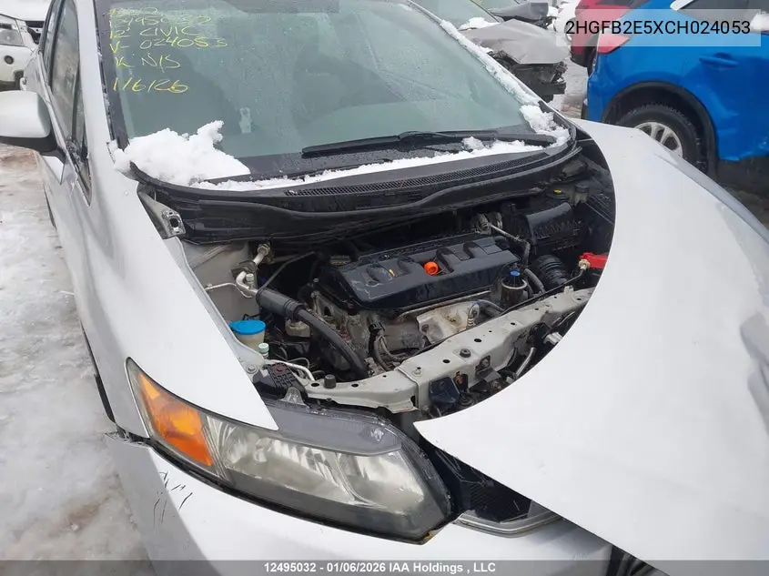 2012 HONDA CIVIC VIN 2HGFB2E5XCH024053 — фото 19