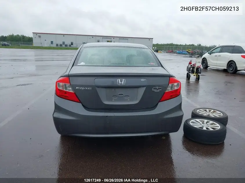 2012 HONDA CIVIC VIN 2HGFB2F57CH059213 — фото 15