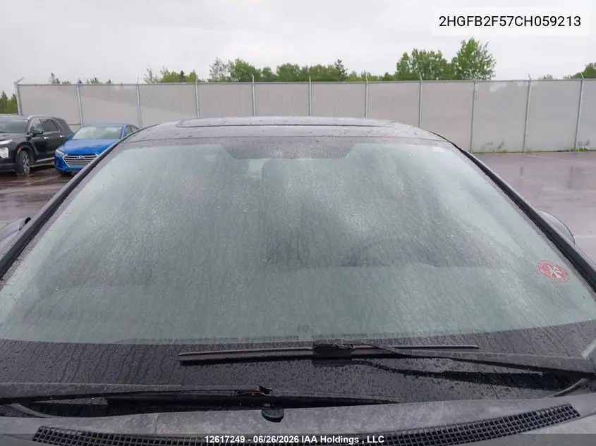 2012 HONDA CIVIC VIN 2HGFB2F57CH059213 — фото 16