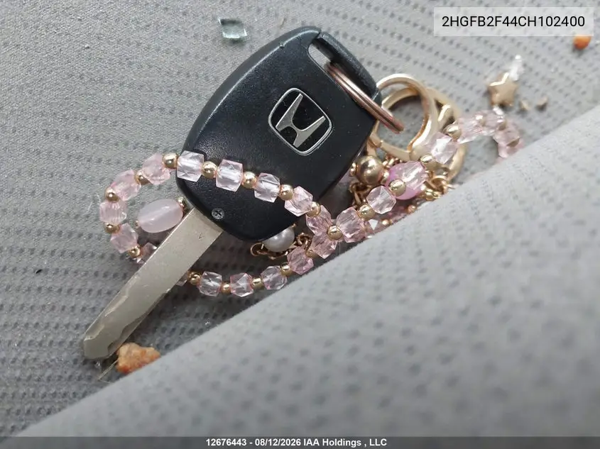 2012 HONDA CIVIC VIN 2HGFB2F44CH102400 — фото 11