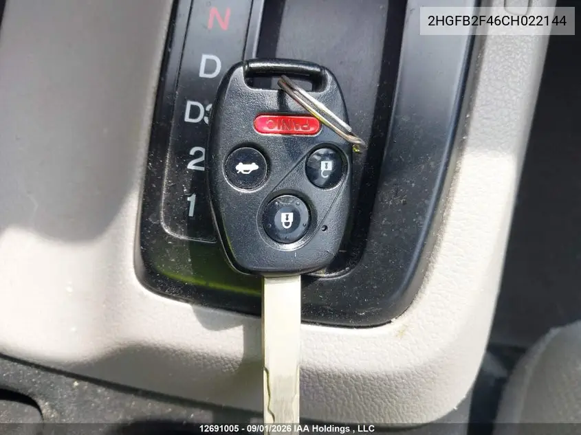 2012 HONDA CIVIC VIN 2HGFB2F46CH022144 — фото 11