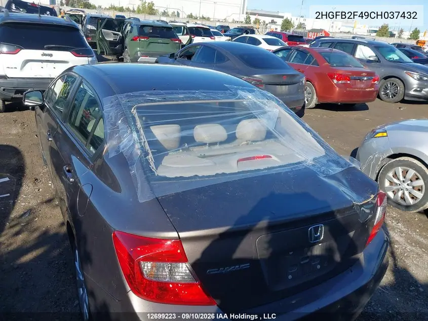 2012 HONDA CIVIC VIN 2HGFB2F49CH037432 — фото 19