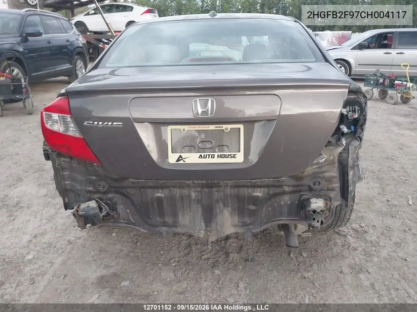2012 HONDA CIVIC VIN 2HGFB2F97CH004117 — фото 16