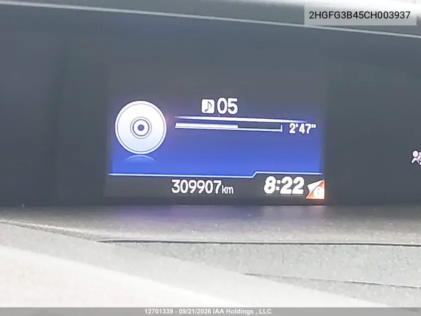 2012 HONDA CIVIC VIN 2HGFG3B45CH003937 — фото 14