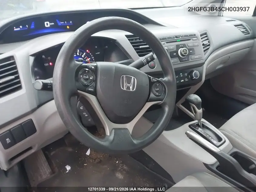 2012 HONDA CIVIC VIN 2HGFG3B45CH003937 — фото 18