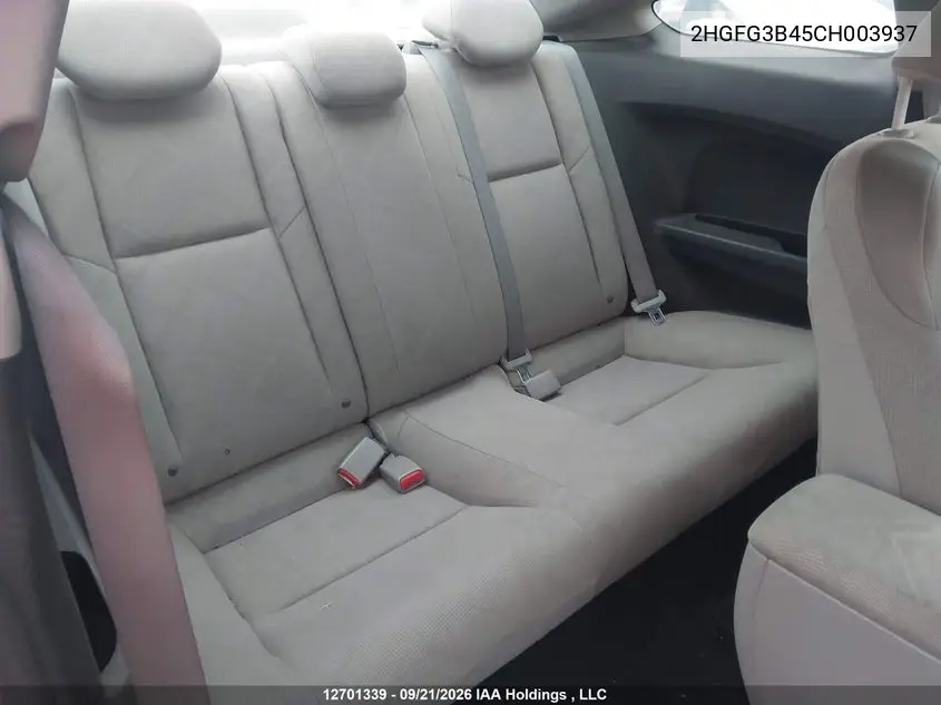 2012 HONDA CIVIC VIN 2HGFG3B45CH003937 — фото 8