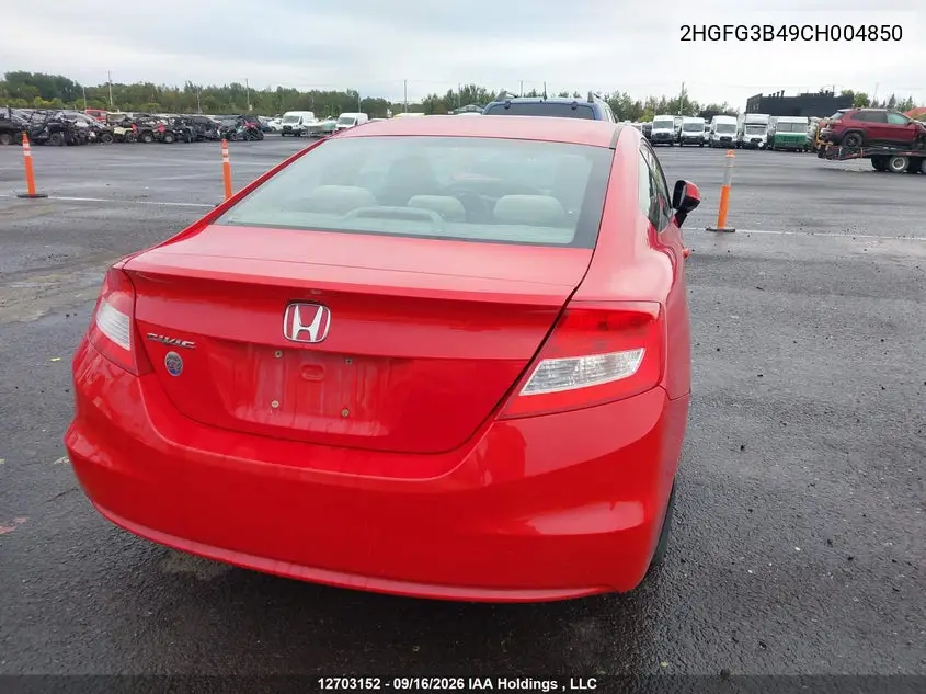 2012 HONDA CIVIC VIN 2HGFG3B49CH004850 — фото 17