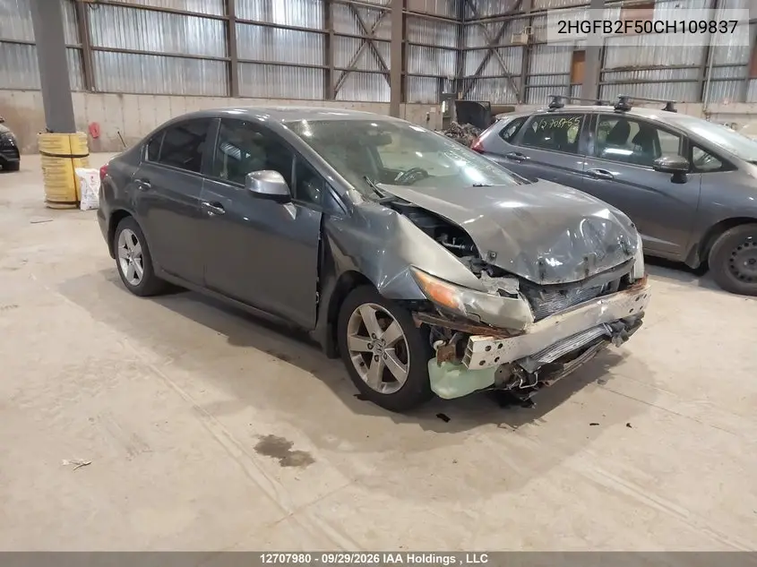 HONDA CIVIC 2012, VIN 2HGFB2F50CH109837