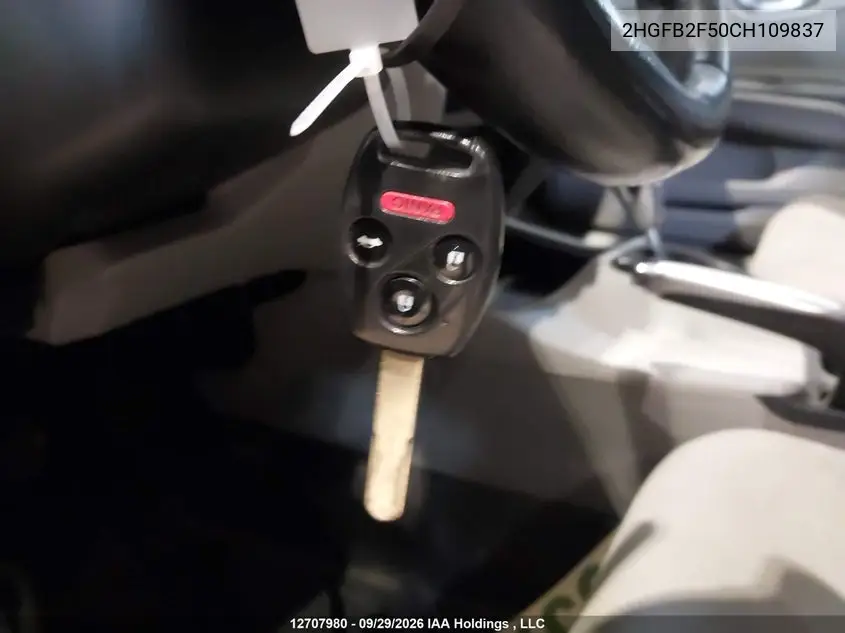 2012 HONDA CIVIC VIN 2HGFB2F50CH109837 — фото 11