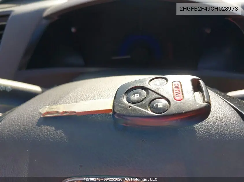 2012 HONDA CIVIC VIN 2HGFB2F49CH028973 — фото 11