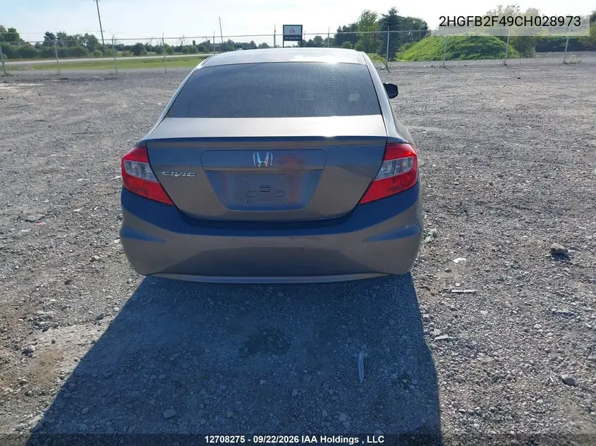 2012 HONDA CIVIC VIN 2HGFB2F49CH028973 — фото 16