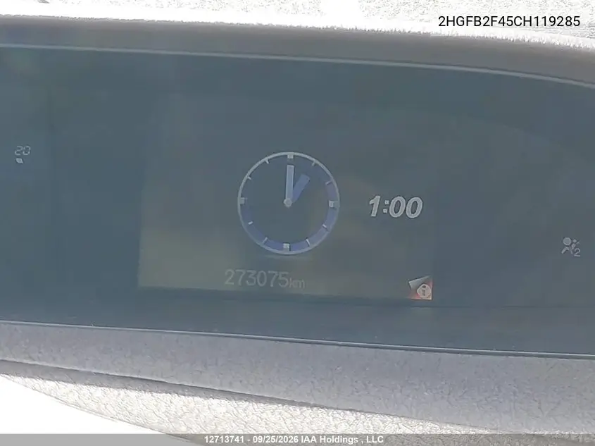 2012 HONDA CIVIC VIN 2HGFB2F45CH119285 — фото 15