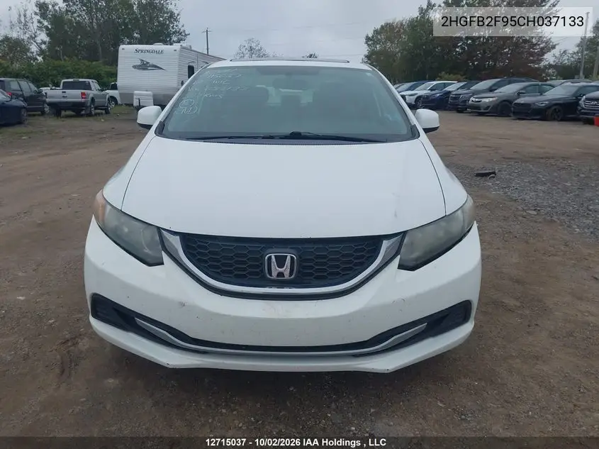 2012 HONDA CIVIC VIN 2HGFB2F95CH037133 — фото 11