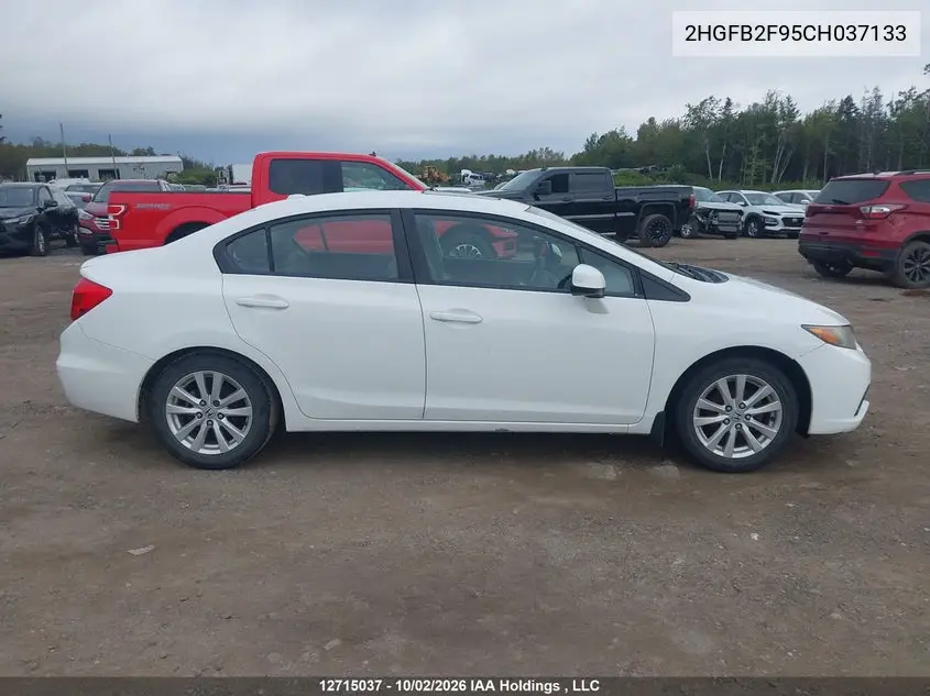 2012 HONDA CIVIC VIN 2HGFB2F95CH037133 — фото 12
