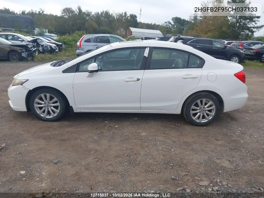 2012 HONDA CIVIC VIN 2HGFB2F95CH037133 — фото 13