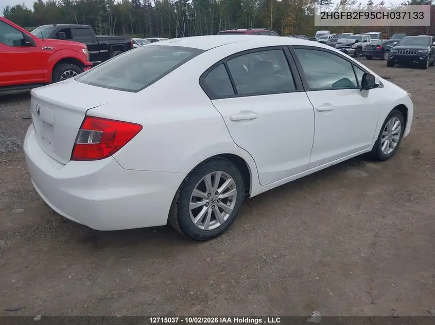 2012 HONDA CIVIC VIN 2HGFB2F95CH037133 — фото 4