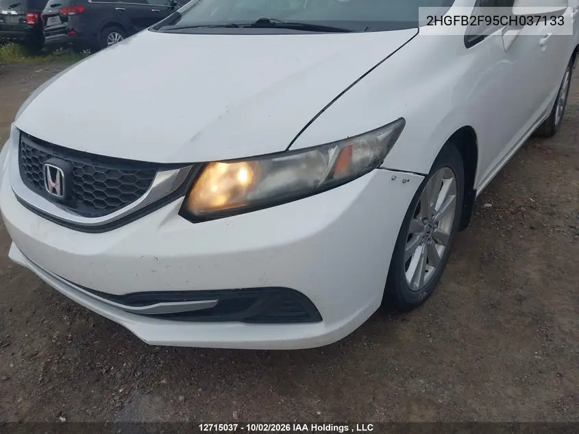 2012 HONDA CIVIC VIN 2HGFB2F95CH037133 — фото 6