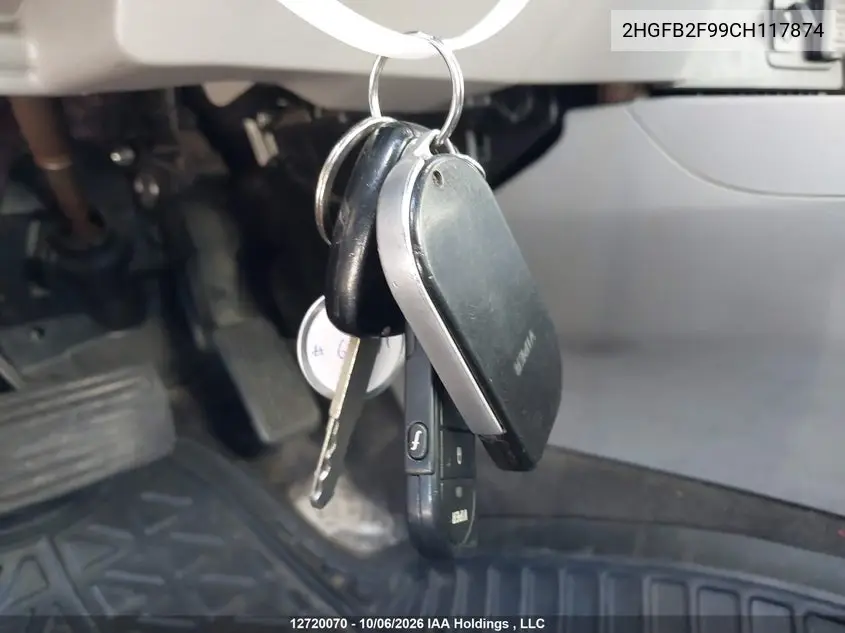 2012 HONDA CIVIC VIN 2HGFB2F99CH117874 — фото 11