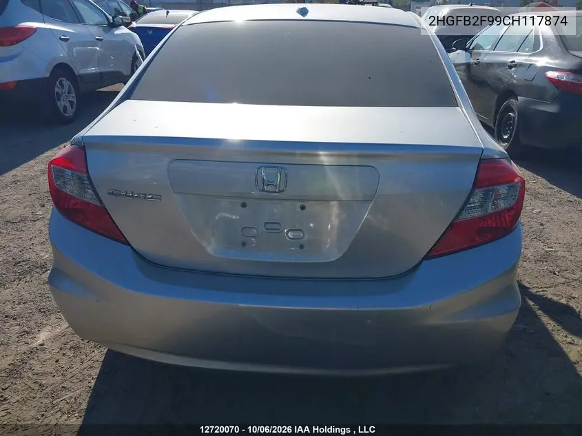 2012 HONDA CIVIC VIN 2HGFB2F99CH117874 — фото 16