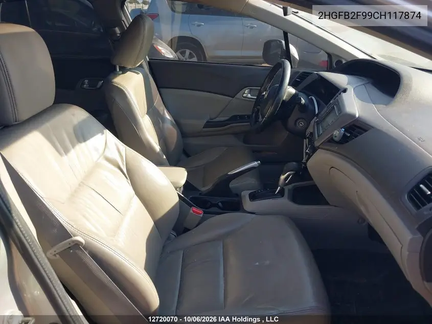 2012 HONDA CIVIC VIN 2HGFB2F99CH117874 — фото 5