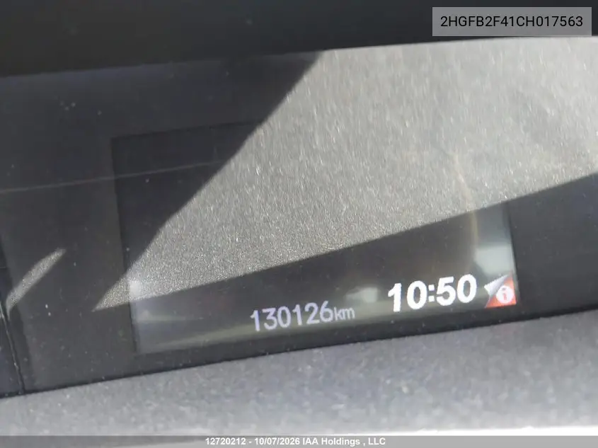 2012 HONDA CIVIC VIN 2HGFB2F41CH017563 — фото 15