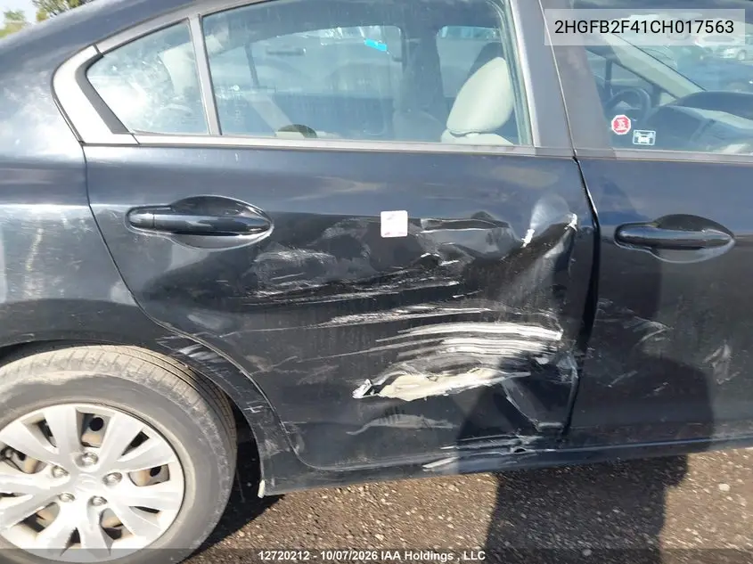2012 HONDA CIVIC VIN 2HGFB2F41CH017563 — фото 17