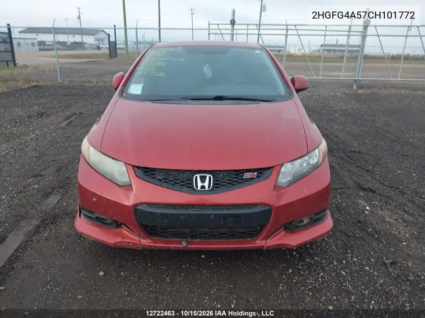 2012 HONDA CIVIC VIN 2HGFG4A57CH101772 — фото 12