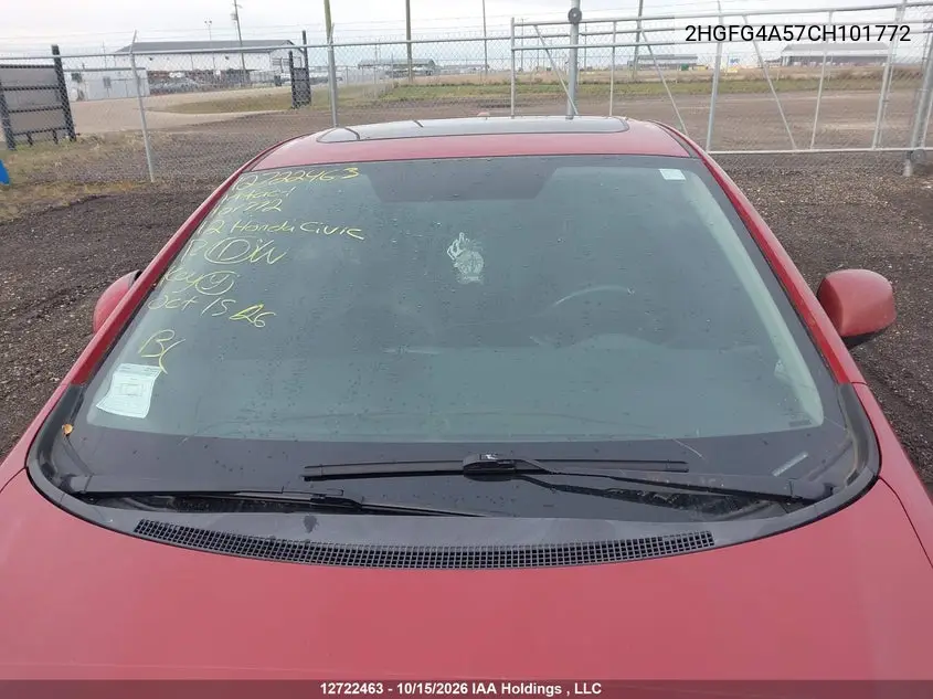 2012 HONDA CIVIC VIN 2HGFG4A57CH101772 — фото 17