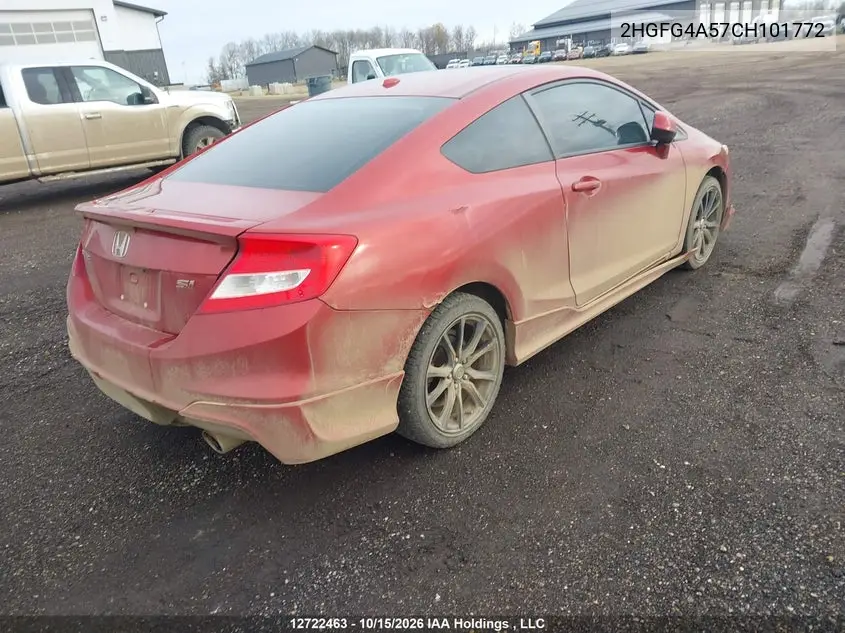 2012 HONDA CIVIC VIN 2HGFG4A57CH101772 — фото 4