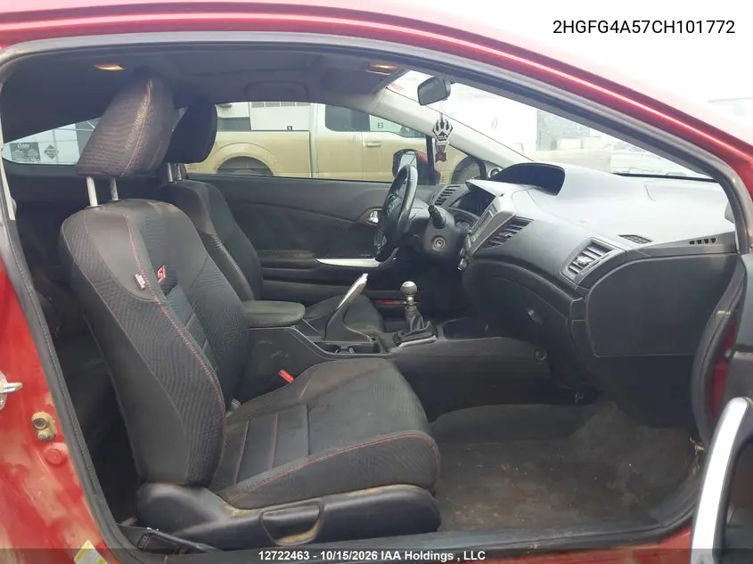 2012 HONDA CIVIC VIN 2HGFG4A57CH101772 — фото 5