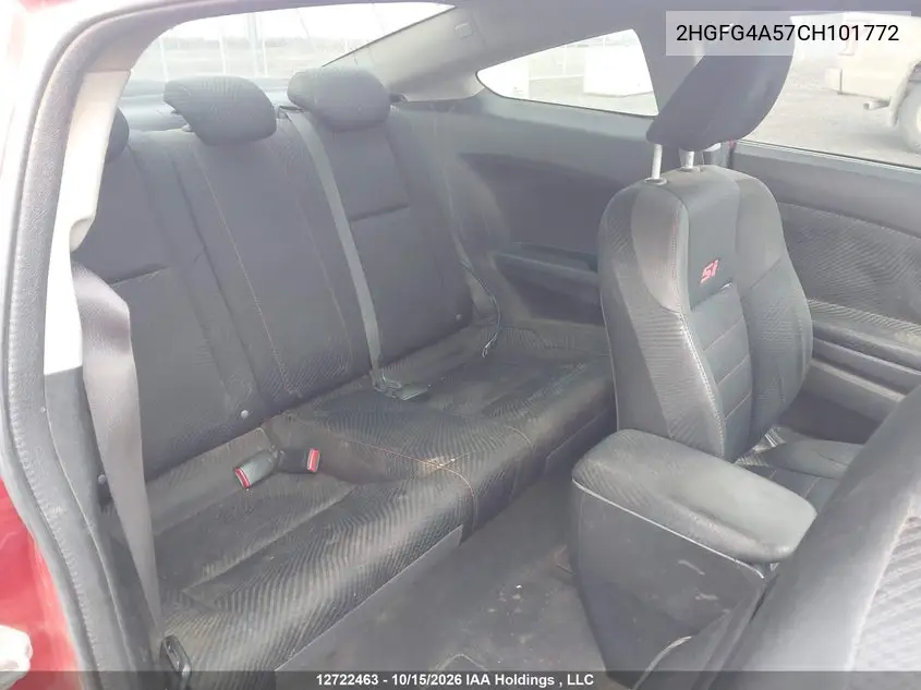 2012 HONDA CIVIC VIN 2HGFG4A57CH101772 — фото 8