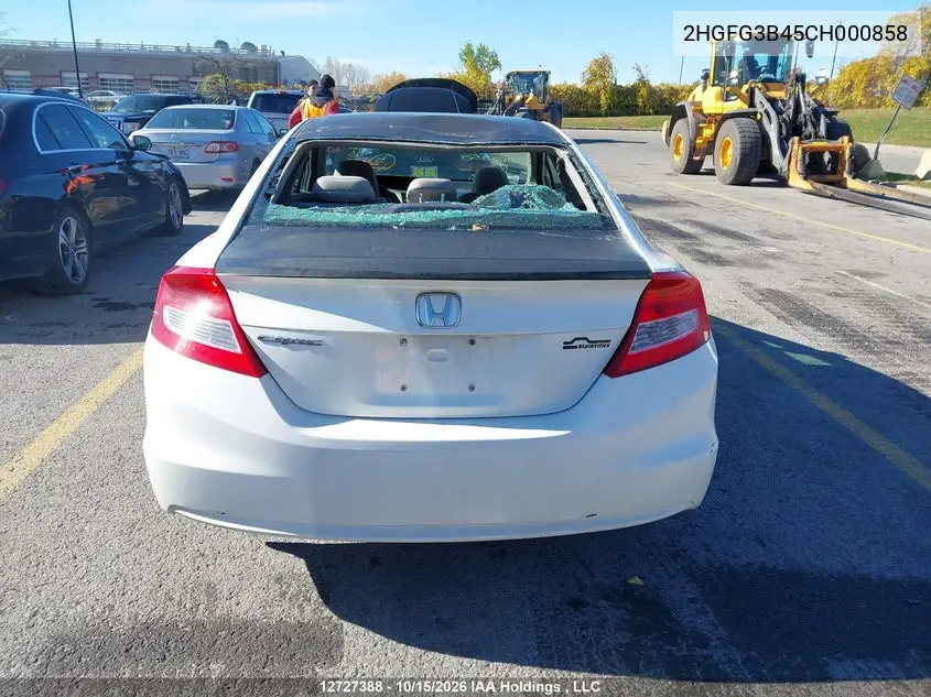 2012 HONDA CIVIC VIN 2HGFG3B45CH000858 — фото 16