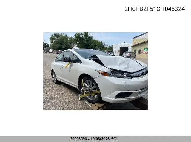HONDA CIVIC 2012, VIN 2HGFB2F51CH045324