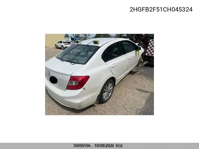 2012 HONDA CIVIC VIN 2HGFB2F51CH045324 — фото 4