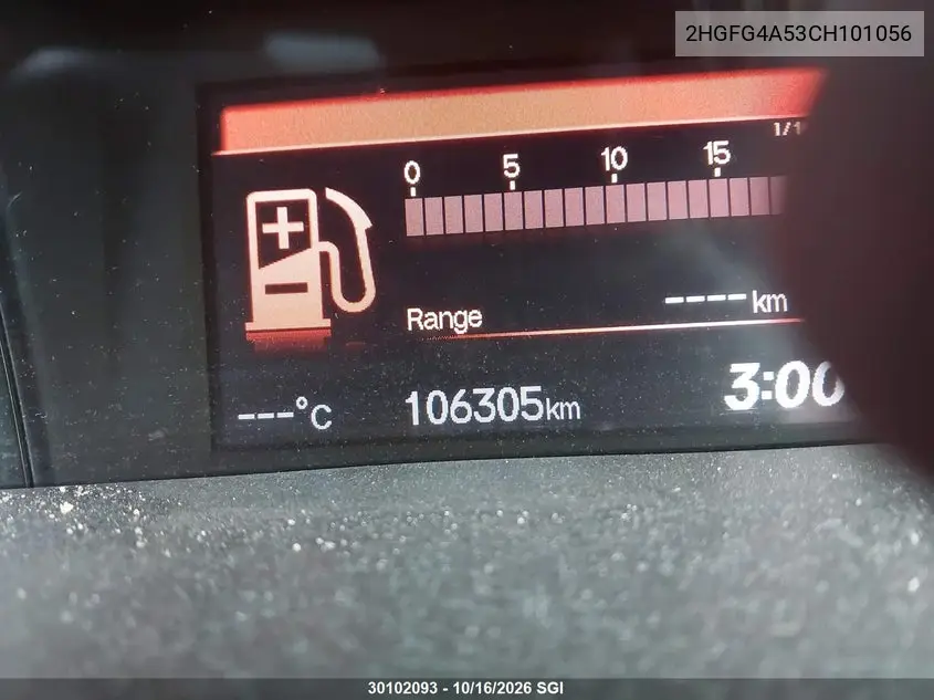 2012 HONDA CIVIC VIN 2HGFG4A53CH101056 — фото 13