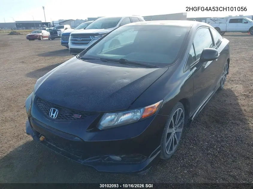 2012 HONDA CIVIC VIN 2HGFG4A53CH101056 — фото 2
