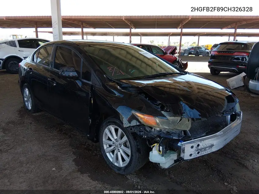 HONDA CIVIC 2012, VIN 2HGFB2F89CH326328